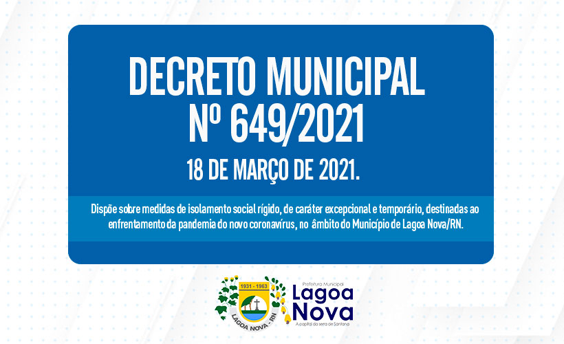 Decreto Municipal Nº 649/2021