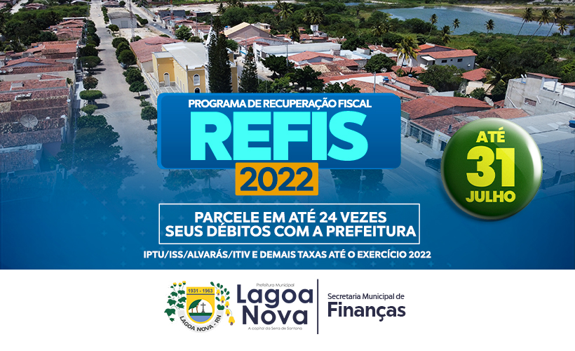 PROGRAMA DE RECUPERAÇÃO FISCAL 2022 – Lei Municipal nº 0755/2022